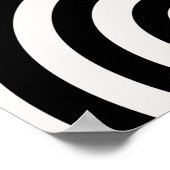 ミッドセンチュリーモダン抽象芸術アーチ白黒 ポスター (角)