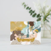 ミッドセンチュリーモダン抽象芸術アートファンタジーSci Fi ポストカード (スタンド正面)