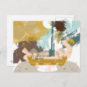 ミッドセンチュリーモダン抽象芸術アートファンタジーSci Fi ポストカード (正面/裏面)