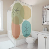 ミッドセンチュリーモダン抽象芸術アートロック シャワーカーテン (インサイチュ)