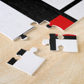 ミッドセンチュリーモダン抽象芸術インスパイアモンドリアン ジグソーパズル (側面)