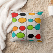 ミッドセンチュリーモダン抽象芸術カラー図形がピルを投げる クッション (ブランケット)