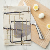 ミッドセンチュリーモダン抽象芸術キッチンタオル キッチンタオル (四つ折り)