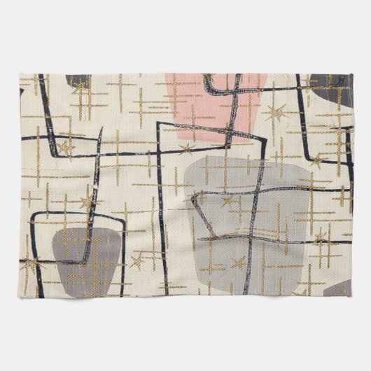 ミッドセンチュリーモダン抽象芸術キッチンタオル キッチンタオル (横)