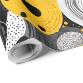 ミッドセンチュリーモダン抽象芸術サークルアフリカンカラ ラッピングペーパー (ロールコーナー)