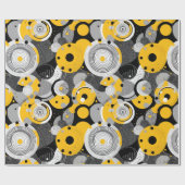 ミッドセンチュリーモダン抽象芸術サークルアフリカンカラ ラッピングペーパー (フラット)