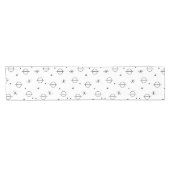 ミッドセンチュリーモダン抽象芸術サークル星ホワイト ショートテーブルランナー (横)