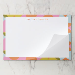 ミッドセンチュリーモダン抽象芸術シェイプパステルパーソナライズされた ペーパーパッド