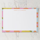 ミッドセンチュリーモダン抽象芸術シェイプパステルパーソナライズされた ペーパーパッド (正面)