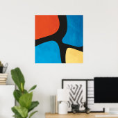 ミッドセンチュリーモダン抽象芸術シェイプ数々の – カラー2 ポスター (ホームオフィス)