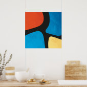 ミッドセンチュリーモダン抽象芸術シェイプ数々の – カラー2 ポスター (キッチン)
