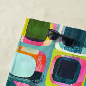 ミッドセンチュリーモダン抽象芸術パタカラフルーン ビーチタオル (インサイチュ)