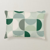 ミッドセンチュリーモダン抽象芸術パターンセージ緑 アクセントクッション (裏面)