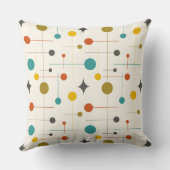 ミッドセンチュリーモダン抽象芸術パターン29クリーム クッション (裏面)