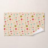 ミッドセンチュリーモダン抽象芸術パターン29クリーム バスタオルセット (ハンドタオル)