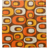 ミッドセンチュリーモダン抽象芸術パターン シャワーカーテン (正面)