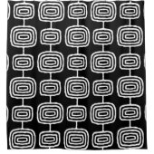 ミッドセンチュリーモダン抽象芸術パターン シャワーカーテン (正面)