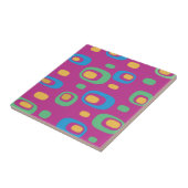 ミッドセンチュリーモダン抽象芸術パターン タイル (側面)