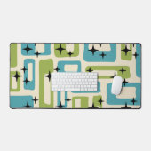 ミッドセンチュリーモダン抽象芸術パターン デスクマット (キーボード&マウス)