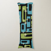 ミッドセンチュリーモダン抽象芸術パターン ボディピロー (正面縦)