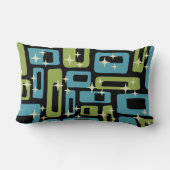 ミッドセンチュリーモダン抽象芸術パターン ランバークッション (裏面)