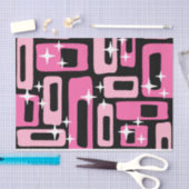 ミッドセンチュリーモダン抽象芸術パターン 薄葉紙 (クラフト)