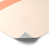 ミッドセンチュリーモダン抽象芸術ピーチ、オレンジ、黄色 ポスター (角)