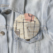 ミッドセンチュリーモダン抽象芸術ファブリック 缶バッジ (インサイチュ)