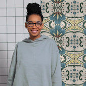 ミッドセンチュリーモダン抽象芸術フローラ対称性 タイル