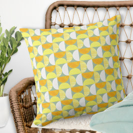 ミッドセンチュリーモダン抽象芸術ブライト半円 クッション