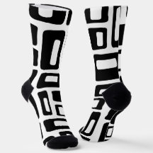 ミッドセンチュリーモダン抽象芸術ブラック&ホワイトパターン