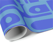 ミッドセンチュリーモダン抽象芸術ブルーピケ模様 ラッピングペーパー (ロールコーナー)