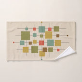 ミッドセンチュリーモダン抽象芸術プリント ハンドタオル (ハンドタオル)