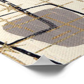 ミッドセンチュリーモダン抽象芸術ポスター ポスター (角)