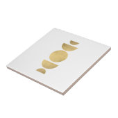 ミッドセンチュリーモダン抽象芸術ムーンフェイズホワイト タイル (側面)