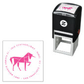 ミッドセンチュリーモダン抽象芸術ユニコーンタングラム動物 セルフインキングスタンプ (インサイチュ)