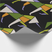 ミッドセンチュリーモダン抽象芸術ユニコーンタングラム動物 ラッピングペーパー (角)