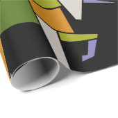 ミッドセンチュリーモダン抽象芸術ユニコーンタングラム動物 ラッピングペーパー (ロールコーナー)