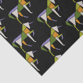 ミッドセンチュリーモダン抽象芸術ユニコーンタングラム動物 薄葉紙 (詳細)