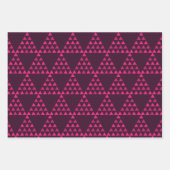 ミッドセンチュリーモダン抽象芸術レトロ幾何学ブラック ラッピングペーパーシート (正面3)