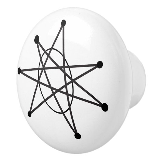 ミッドセンチュリーモダン抽象芸術原子MCMスターモダンアート セラミックノブ (右)