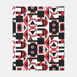 ミッドセンチュリーモダン抽象芸術幾何コンテンポラリー フリースブランケット