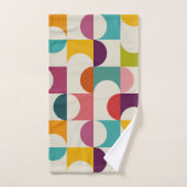 ミッドセンチュリーモダン抽象芸術幾何学プリント ハンドタオル (ハンドタオル)