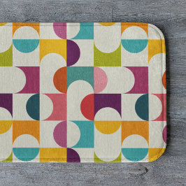ミッドセンチュリーモダン抽象芸術幾何学プリント バスマット