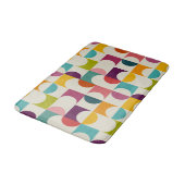 ミッドセンチュリーモダン抽象芸術幾何学プリント バスマット (アングル)