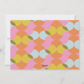 ミッドセンチュリーモダン抽象芸術幾何学的クリスマスフォト シーズンカード (裏面)