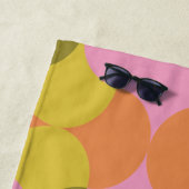 ミッドセンチュリーモダン抽象芸術幾何学的シェイプパステル ビーチタオル (インサイチュ)