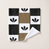 ミッドセンチュリーモダン抽象芸術幾何学 バスタオルセット (ウォッシュタオル)