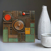 ミッドセンチュリーモダン抽象芸術幾何対称性 タイル