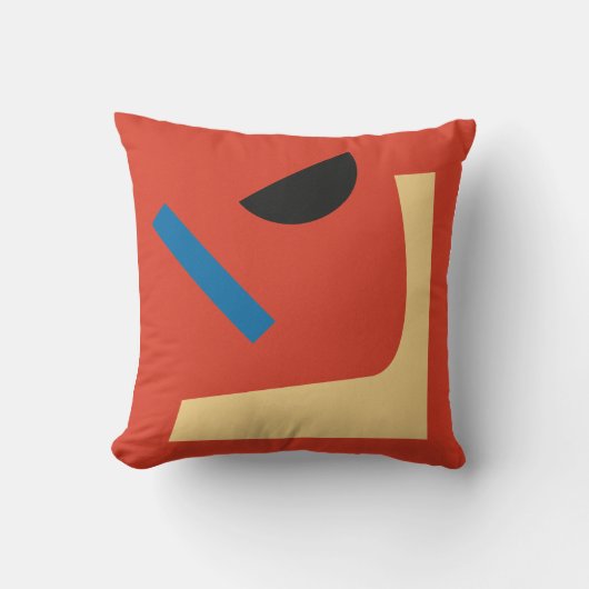 ミッドセンチュリーモダン抽象芸術幾何数々の色 クッション (正面)